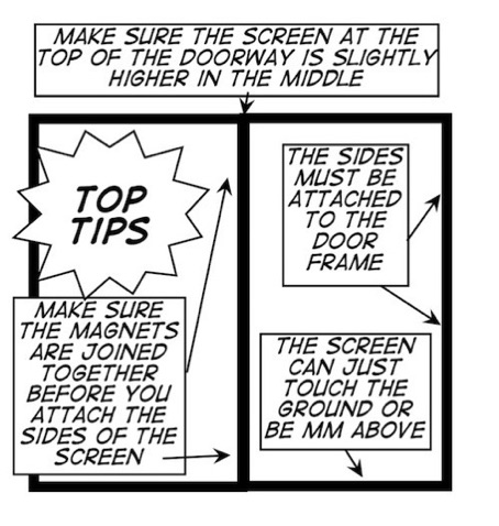 Magnetic flyscreen door - magnetic closure tips